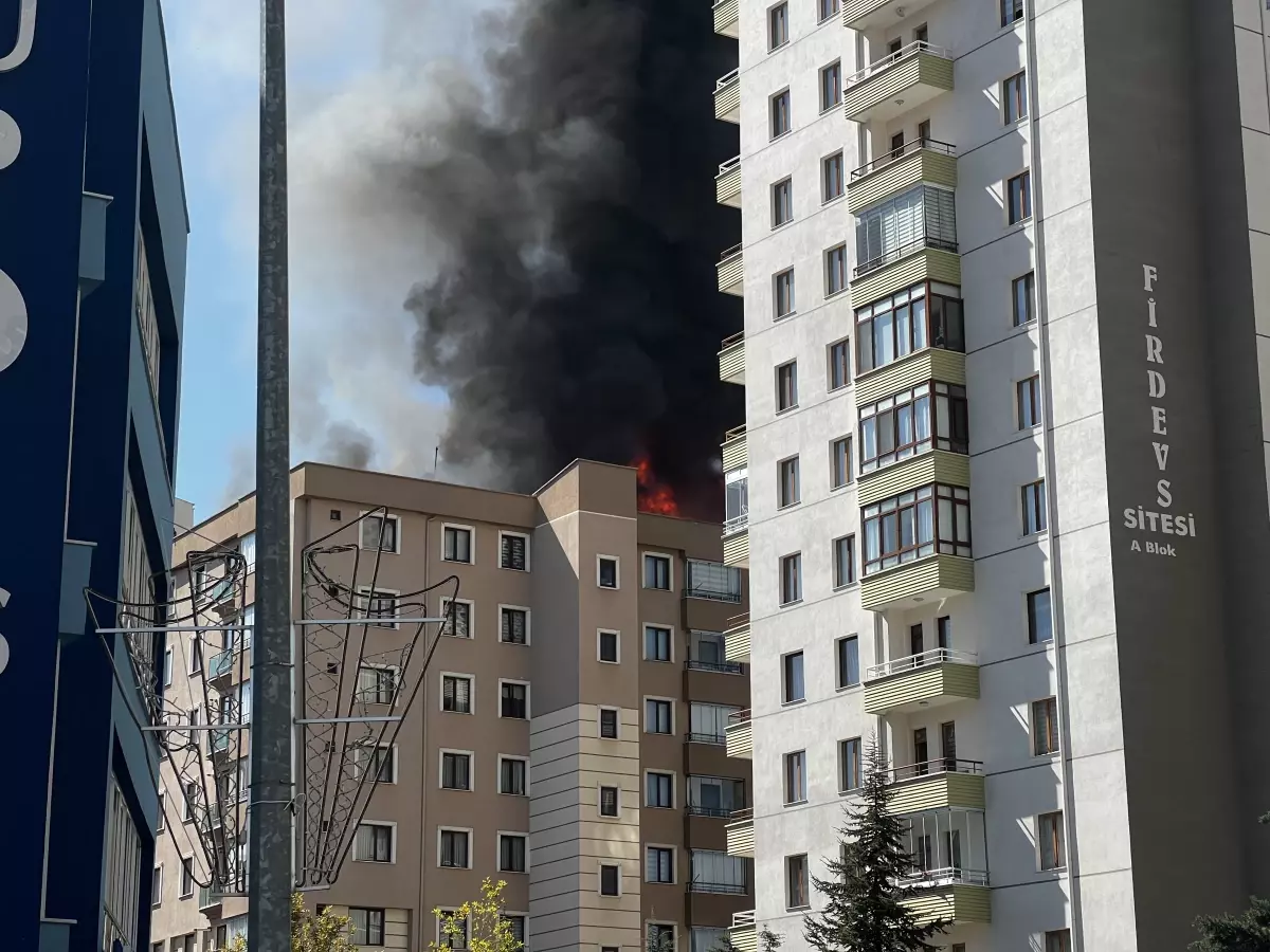 kayseride 8 katli binada yangin SulAtDes
